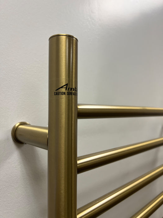 Amba Products RWH-SBB Radiant Straight 10-Bar Hardwired + Plug-in Combo Towel Warmer - 4.75 x 24.5 x 31.875 in. - Brushed Bronze Finish