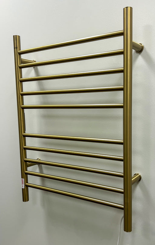 Amba Products RWH-SBB Radiant Straight 10-Bar Hardwired + Plug-in Combo Towel Warmer - 4.75 x 24.5 x 31.875 in. - Brushed Bronze Finish