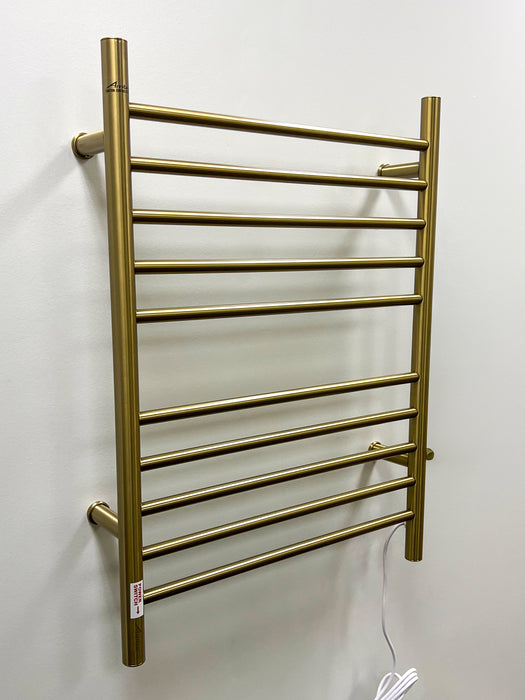 Amba Products RWH-SBB Radiant Straight 10-Bar Hardwired + Plug-in Combo Towel Warmer - 4.75 x 24.5 x 31.875 in. - Brushed Bronze Finish