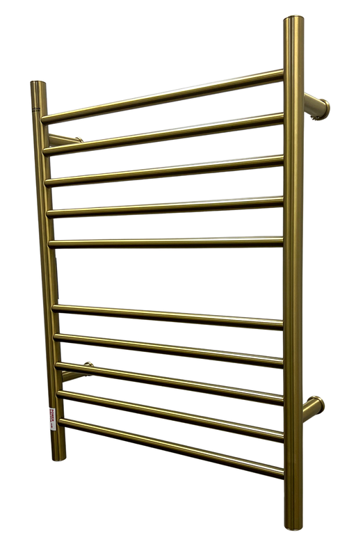 Amba Products RWH-SBB Radiant Straight 10-Bar Hardwired + Plug-in Combo Towel Warmer - 4.75 x 24.5 x 31.875 in. - Brushed Bronze Finish