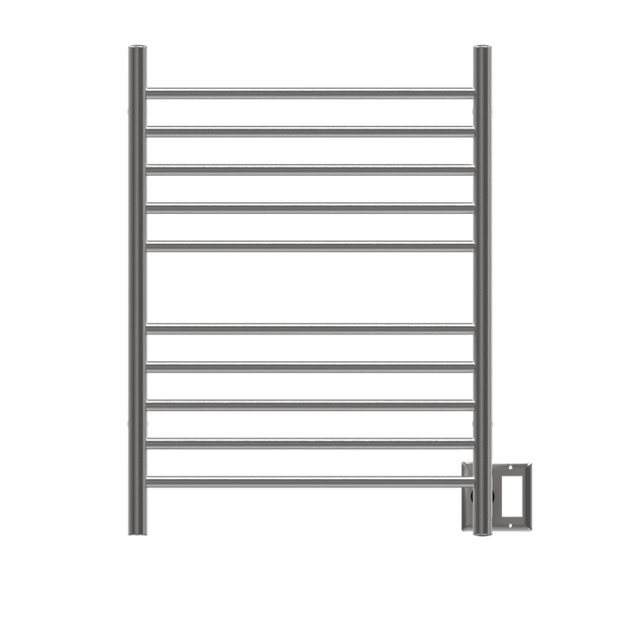 Amba Products RWH-SB Radiant Straight 10-Bar Hardwired + Plug-in Combo Towel Warmer - 4.75 x 24.5 x 31.875 in. - Brushed Finish