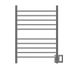 Amba Products RWH-SB Radiant Straight 10-Bar Hardwired + Plug-in Combo Towel Warmer - 4.75 x 24.5 x 31.875 in. - Brushed Finish