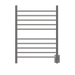 Amba Products RWH-SB Radiant Straight 10-Bar Hardwired + Plug-in Combo Towel Warmer - 4.75 x 24.5 x 31.875 in. - Brushed Finish