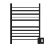 Amba Products RWH-SMB Radiant Straight 10-Bar Hardwired + Plug-in Combo Towel Warmer - 4.75 x 24.5 x 31.875 in. - Matte Black Finish