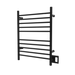 Amba Products RWH-SMB Radiant Straight 10-Bar Hardwired + Plug-in Combo Towel Warmer - 4.75 x 24.5 x 31.875 in. - Matte Black Finish