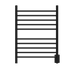 Amba Products RWH-SMB Radiant Straight 10-Bar Hardwired + Plug-in Combo Towel Warmer - 4.75 x 24.5 x 31.875 in. - Matte Black Finish