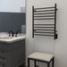Amba Products RWH-SMB Radiant Straight 10-Bar Hardwired + Plug-in Combo Towel Warmer - 4.75 x 24.5 x 31.875 in. - Matte Black Finish