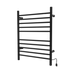 Amba Products RWH-SMB Radiant Straight 10-Bar Hardwired + Plug-in Combo Towel Warmer - 4.75 x 24.5 x 31.875 in. - Matte Black Finish