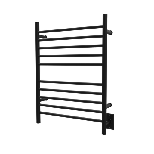 Amba Products RWH-SMB Radiant Straight 10-Bar Hardwired + Plug-in Combo Towel Warmer - 4.75 x 24.5 x 31.875 in. - Matte Black Finish
