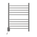Amba Products RWH-SP-LEFT Radiant Straight 10-Bar Hardwired + Plug-in Combo (Left Side) Towel Warmer - 4.75 x 24.5 x 31.875 in. - Polished Finish