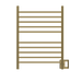 Amba Products RWH-SPG Radiant Straight 10-Bar Hardwired + Plug-in Combo Towel Warmer - 4.75 x 24.5 x 31.875 in. - Polished Gold Finish