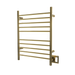 Amba Products RWH-SPG Radiant Straight 10-Bar Hardwired + Plug-in Combo Towel Warmer - 4.75 x 24.5 x 31.875 in. - Polished Gold Finish