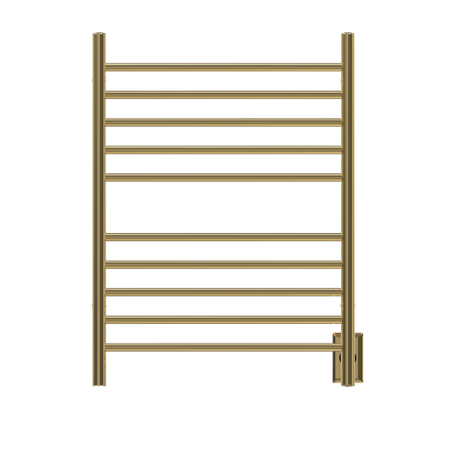 Amba Products RWH-SPG Radiant Straight 10-Bar Hardwired + Plug-in Combo Towel Warmer - 4.75 x 24.5 x 31.875 in. - Polished Gold Finish