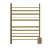 Amba Products RWH-SPG Radiant Straight 10-Bar Hardwired + Plug-in Combo Towel Warmer - 4.75 x 24.5 x 31.875 in. - Polished Gold Finish