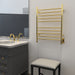 Amba Products RWH-SPG Radiant Straight 10-Bar Hardwired + Plug-in Combo Towel Warmer - 4.75 x 24.5 x 31.875 in. - Polished Gold Finish