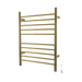 Amba Products RWH-SPG Radiant Straight 10-Bar Hardwired + Plug-in Combo Towel Warmer - 4.75 x 24.5 x 31.875 in. - Polished Gold Finish