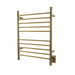 Amba Products RWH-SPG Radiant Straight 10-Bar Hardwired + Plug-in Combo Towel Warmer - 4.75 x 24.5 x 31.875 in. - Polished Gold Finish