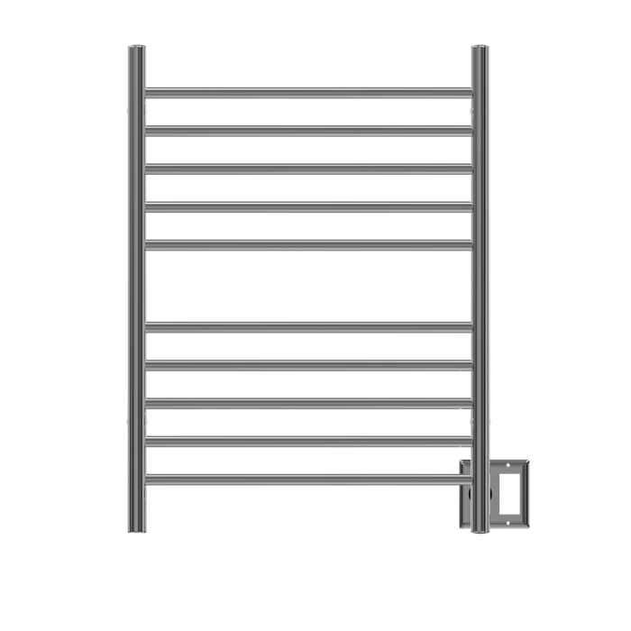 Amba Products RWH-SP Radiant Straight 10-Bar Hardwired + Plug-in Combo Towel Warmer - 4.75 x 24.5 x 31.875 in. - Polished Finish