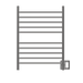 Amba Products RWH-SP Radiant Straight 10-Bar Hardwired + Plug-in Combo Towel Warmer - 4.75 x 24.5 x 31.875 in. - Polished Finish