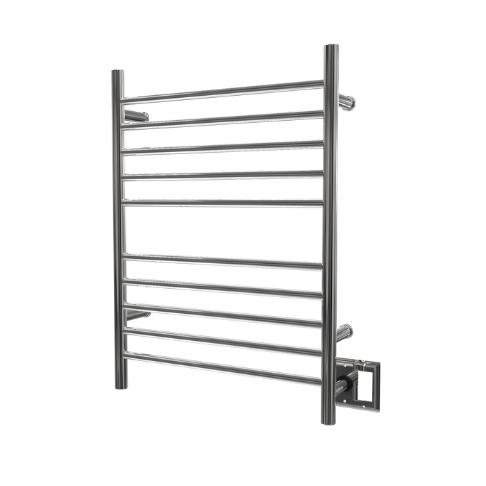 Amba Products RWH-SP Radiant Straight 10-Bar Hardwired + Plug-in Combo Towel Warmer - 4.75 x 24.5 x 31.875 in. - Polished Finish