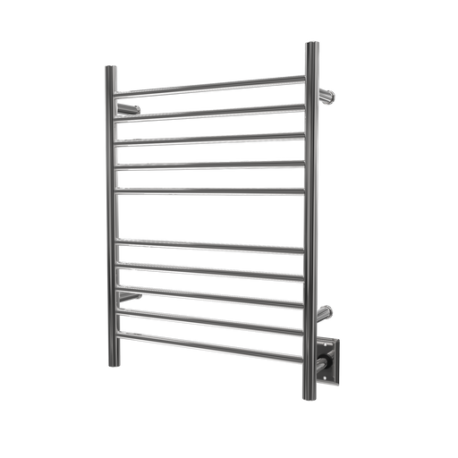 Amba Products RWH-SP Radiant Straight 10-Bar Hardwired + Plug-in Combo Towel Warmer - 4.75 x 24.5 x 31.875 in. - Polished Finish