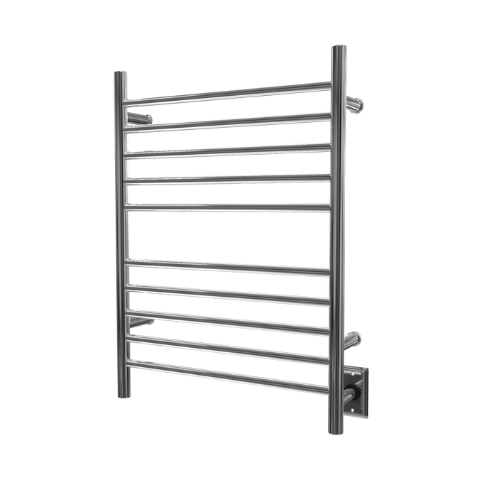 Amba Products RWH-SP Radiant Straight 10-Bar Hardwired + Plug-in Combo Towel Warmer - 4.75 x 24.5 x 31.875 in. - Polished Finish