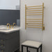 Amba Products RWH-SSB Radiant Straight 10-Bar Hardwired + Plug-in Combo Towel Warmer - 4.75 x 24.5 x 31.875 in. - Satin Brass Finish