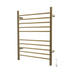 Amba Products RWH-SSB Radiant Straight 10-Bar Hardwired + Plug-in Combo Towel Warmer - 4.75 x 24.5 x 31.875 in. - Satin Brass Finish
