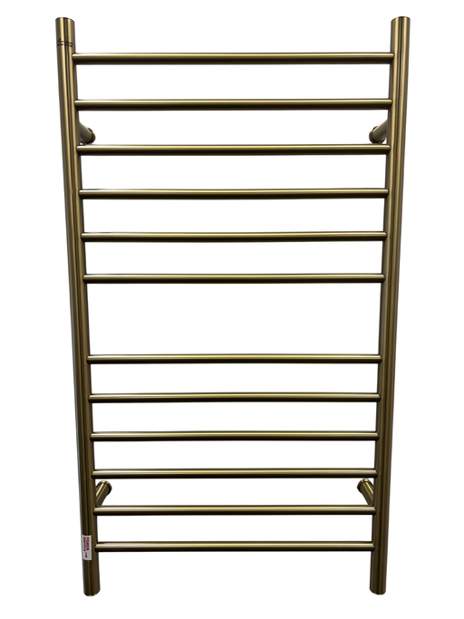 Amba Products RWHL-SBB Radiant Straight 12-Bar Large Hardwired + Plug-in Combo Towel Warmer - 4.75 x 24.5 x 41.75 in. - Brushed Bronze Finish