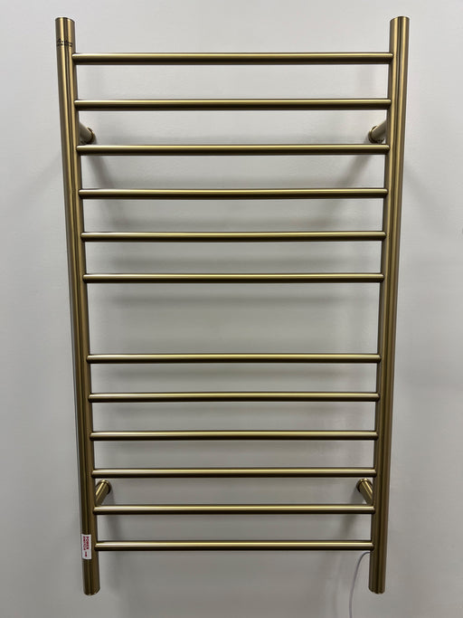 Amba Products RWHL-SBB Radiant Straight 12-Bar Large Hardwired + Plug-in Combo Towel Warmer - 4.75 x 24.5 x 41.75 in. - Brushed Bronze Finish