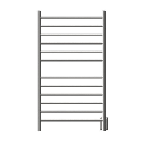 Amba Products RWHL-SB Radiant Straight 12-Bar Large Hardwired + Plug-in Combo Towel Warmer - 4.75 x 24.5 x 41.75 in. - Brushed Finish
