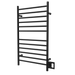 Amba Products RWHL-SMB Radiant Straight 12-Bar Large Hardwired + Plug-in Combo Towel Warmer - 4.75 x 24.5 x 41.75 in. - Matte Black Finish