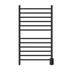 Amba Products RWHL-SMB Radiant Straight 12-Bar Large Hardwired + Plug-in Combo Towel Warmer - 4.75 x 24.5 x 41.75 in. - Matte Black Finish