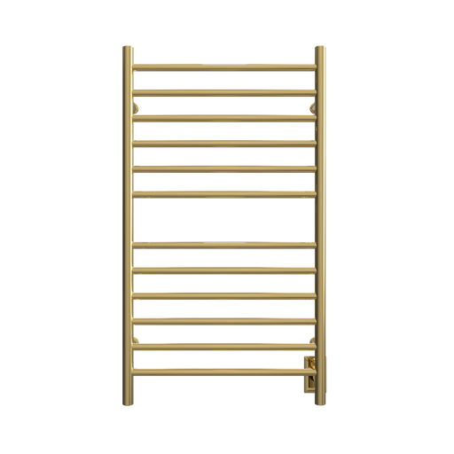 Amba Products RWHL-SPG Radiant Straight 12-Bar Large Hardwired + Plug-in Combo Towel Warmer - 4.75 x 24.5 x 41.75 in. - Polished Gold