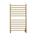 Amba Products RWHL-SPG Radiant Straight 12-Bar Large Hardwired + Plug-in Combo Towel Warmer - 4.75 x 24.5 x 41.75 in. - Polished Gold