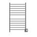 Amba Products RWHL-SP Radiant Straight 12-Bar Large Hardwired + Plug-in Combo Towel Warmer - 4.75 x 24.5 x 41.75 in. - Polished Finish