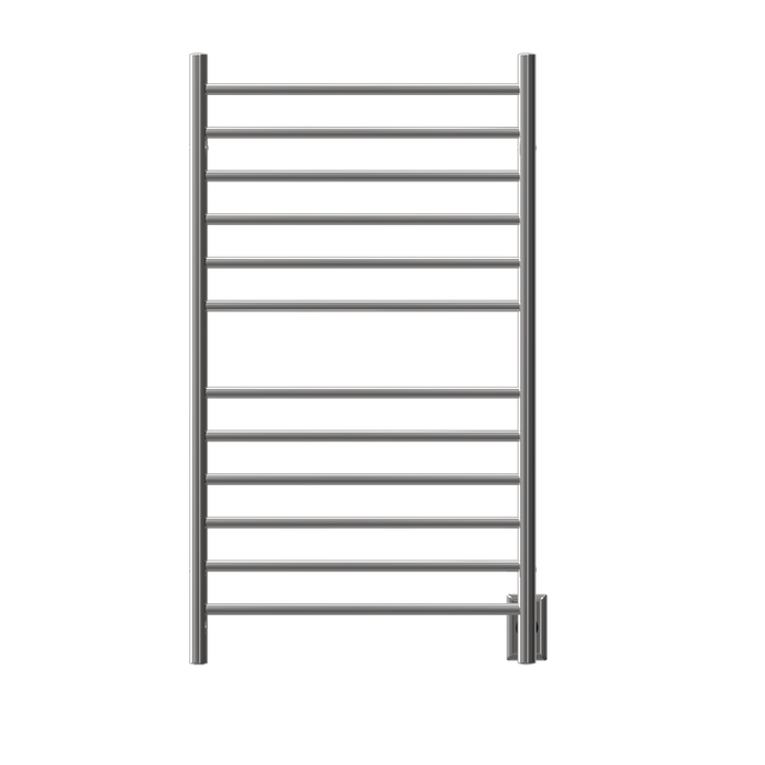 Amba Products RWHL-SP Radiant Straight 12-Bar Large Hardwired + Plug-in Combo Towel Warmer - 4.75 x 24.5 x 41.75 in. - Polished Finish