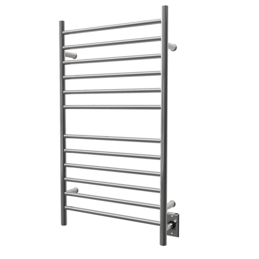 Amba Products RWHL-SP Radiant Straight 12-Bar Large Hardwired + Plug-in Combo Towel Warmer - 4.75 x 24.5 x 41.75 in. - Polished Finish