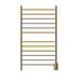 Amba Products RWHL-SSB Radiant Straight 12-Bar Large Hardwired + Plug-in Combo Towel Warmer - 4.75 x 24.5 x 41.75 in. - Satin Brass Finish
