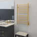 Amba Products RWHL-SSB Radiant Straight 12-Bar Large Hardwired + Plug-in Combo Towel Warmer - 4.75 x 24.5 x 41.75 in. - Satin Brass Finish