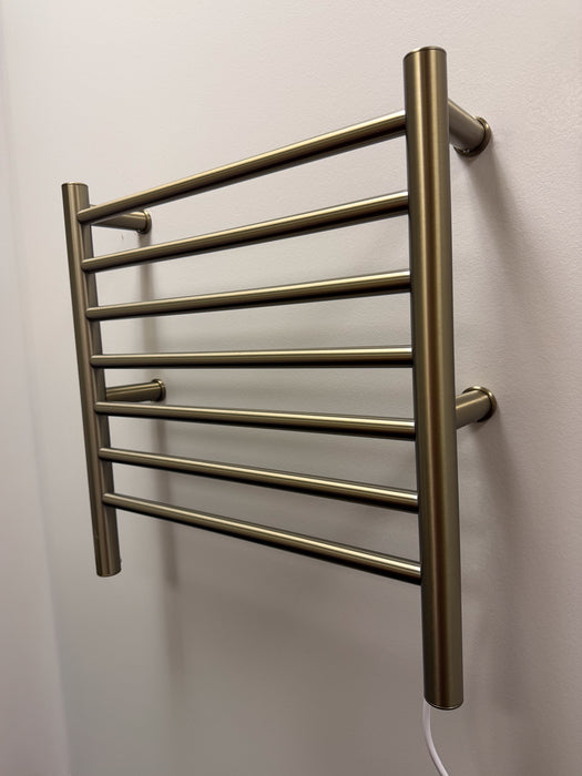 Amba Products RWHS-SBB Radiant 7-Bar Small Hardwired + Plug-in Combo Towel Warmer - 4.75 x 20.5 x 20.125 in. - Brushed Bronze