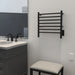 Amba Products RWHS-SMB Radiant 7-Bar Small Hardwired + Plug-in Combo Towel Warmer - 4.75 x 20.5 x 20.125 in. - Matte Black Finish