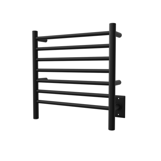 Amba Products RWHS-SMB Radiant 7-Bar Small Hardwired + Plug-in Combo Towel Warmer - 4.75 x 20.5 x 20.125 in. - Matte Black Finish