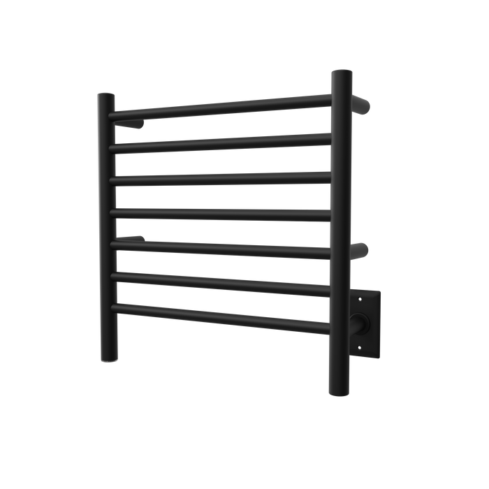 Amba Products RWHS-SMB Radiant 7-Bar Small Hardwired + Plug-in Combo Towel Warmer - 4.75 x 20.5 x 20.125 in. - Matte Black Finish
