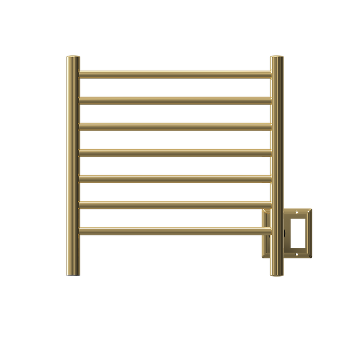 Amba Products RWHS-SPG Radiant 7-Bar Small Hardwired + Plug-in Combo Towel Warmer - 4.75 x 20.5 x 20.125 in. - Polished Gold Finish