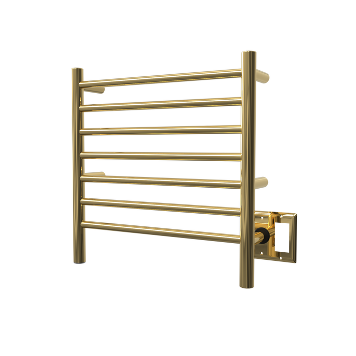 Amba Products RWHS-SPG Radiant 7-Bar Small Hardwired + Plug-in Combo Towel Warmer - 4.75 x 20.5 x 20.125 in. - Polished Gold Finish