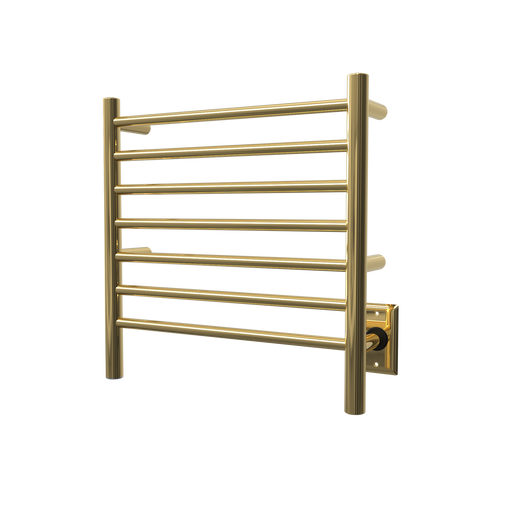 Amba Products RWHS-SPG Radiant 7-Bar Small Hardwired + Plug-in Combo Towel Warmer - 4.75 x 20.5 x 20.125 in. - Polished Gold Finish