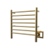 Amba Products RWHS-SSB Radiant 7-Bar Small Hardwired + Plug-in Combo Towel Warmer - 4.75 x 20.5 x 20.125 in. - Satin Brass Finish