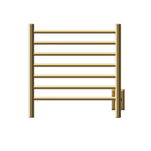 Amba Products RWHS-SSB Radiant 7-Bar Small Hardwired + Plug-in Combo Towel Warmer - 4.75 x 20.5 x 20.125 in. - Satin Brass Finish