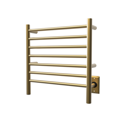 Amba Products RWHS-SSB Radiant 7-Bar Small Hardwired + Plug-in Combo Towel Warmer - 4.75 x 20.5 x 20.125 in. - Satin Brass Finish